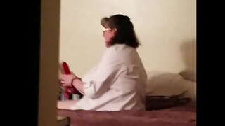 12 인치 지방 진동은 아내 오르가즘 정말 열심히