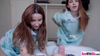 Babes Maya Kendrick ak cho Vanna Bardot pataje nèg gwo dick anvan sèks hardcore